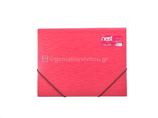 FOLDERMATE NEST ΝΤΟΣΙΕ ΜΕ ΛΑΣΤΙΧΟ A4 (21x29,7cm) ΦΟΥΞΙΑ 60869