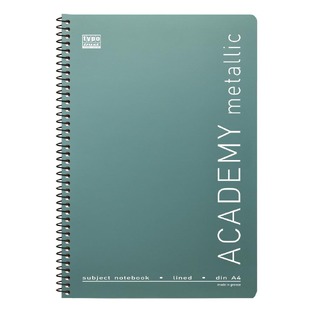 TYPOTRUST ΤΕΤΡΑΔΙΟ ΣΠΙΡΑΛ ACADEMY METALLICS A4 (21x29,7cm) 3 ΘΕΜΑΤΩΝ 90φ ΠΡΑΣΙΝΟ