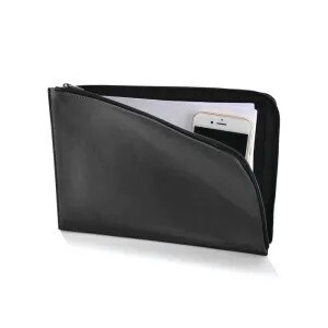OFFICE BOX ΘΗΚΗ ΓΙΑ ΕΓΓΡΑΦΑ ΜΕ ΦΕΡΜΟΥΑΡ A5 (14,8x21cm) ΑΠΟ ΔΕΡΜΑΤΙΝΗ ΜΑΥΡΗ 75424