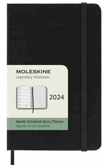 2024 ΗΜΕΡΟΛΟΓΙΟ MOLESKINE POCKET (9x14cm) HARD COVER BLACK WEEKLY DIARY (ΕΒΔΟΜΑΔΙΑΙΟ ΗΜΕΡΟΛΟΓΙΟ ΕΤΟΥΣ)