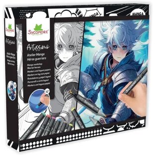 SYCOMORE ARTISSIMO ΣΕΤ ΖΩΓΡΑΦΙΚΗΣ MANGA WARRIOR HEROES ΜΕ 10 ΜΑΡΚΑΔΟΡΟΥΣ ΚΑΙ 20φ