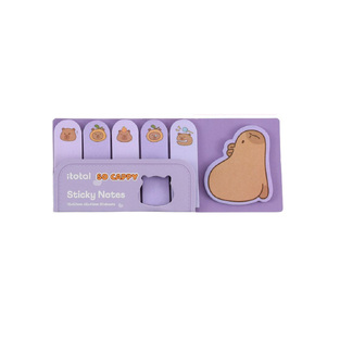 I TOTAL ΑΥΤΟΚΟΛΛΗΤΟΙ ΣΕΛΙΔΟΔΕΙΚΤΕΣ ΧΑΡΤΙΝΟΙ CAPYBARA ΜΩΒ XL3106Q