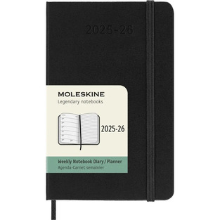 2025 2026 ΗΜΕΡΟΛΟΓΙΟ MOLESKINE POCKET (9x14cm) HARD COVER BLACK WEEKLY DIARY (ΕΒΔΟΜΑΔΙΑΙΟ ΗΜΕΡΟΛΟΓΙΟ 18ΜΗΝΟ)