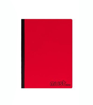 MUST ΤΕΤΡΑΔΙΟ FOLDI A4 (21x29,7cm) 3 ΘΕΜΑΤΩΝ ΡΙΓΕ ΜΕ ΓΡΑΜΜΕΣ (ΤΥΠΟΥ FLEX) 96φ ΚΟΚΚΙΝΟ 584672