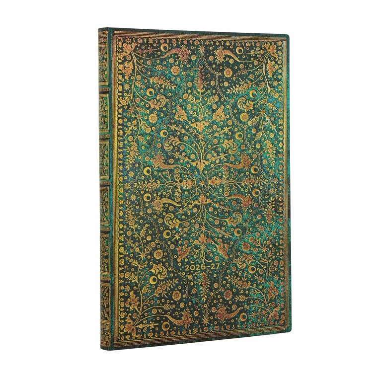 2026 2027 ΗΜΕΡΟΛΟΓΙΟ ΕΒΔΟΜΑΔΙΑΙΟ PAPERBLANKS FLEXIS 18ΜΗΝΟ MAXI 13,5x21cm EMERALD FLOWER (ΜΑΛΑΚΟ ΕΞΩΦΥΛΛΟ) FE19894