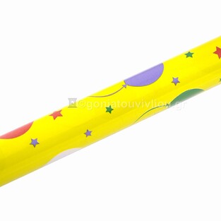 DESCRIBO ΧΑΡΤΙ ΠΕΡΙΤΥΛΙΓΜΑΤΟΣ ΠΑΙΔΙΚΟ ΣΕ ΡΟΛΟ 70cm x 2m ΚΙΤΡΙΝΟ ΜΠΑΛΟΝΙΑ DES0123