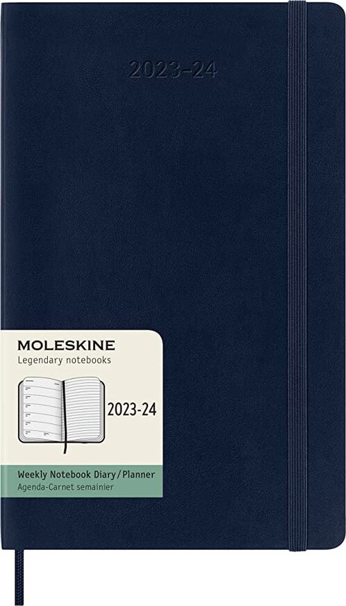 2023 2024 ΗΜΕΡΟΛΟΓΙΟ MOLESKINE LARGE (13x21cm) SOFT COVER SAPPHIRE BLUE WEEKLY DIARY (ΕΒΔΟΜΑΔΙΑΙΟ ΗΜΕΡΟΛΟΓΙΟ 18ΜΗΝΟ)