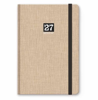 2027 ΗΜΕΡΟΛΟΓΙΟ ΑΤΖΕΝΤΑ ΕΒΔΟΜΑΔΙΑΙΟ TEXT BOOK 9x16cm ΜΠΕΖ ΜΕ ΛΑΣΤΙΧΟ 627120994 (UNIPAP)