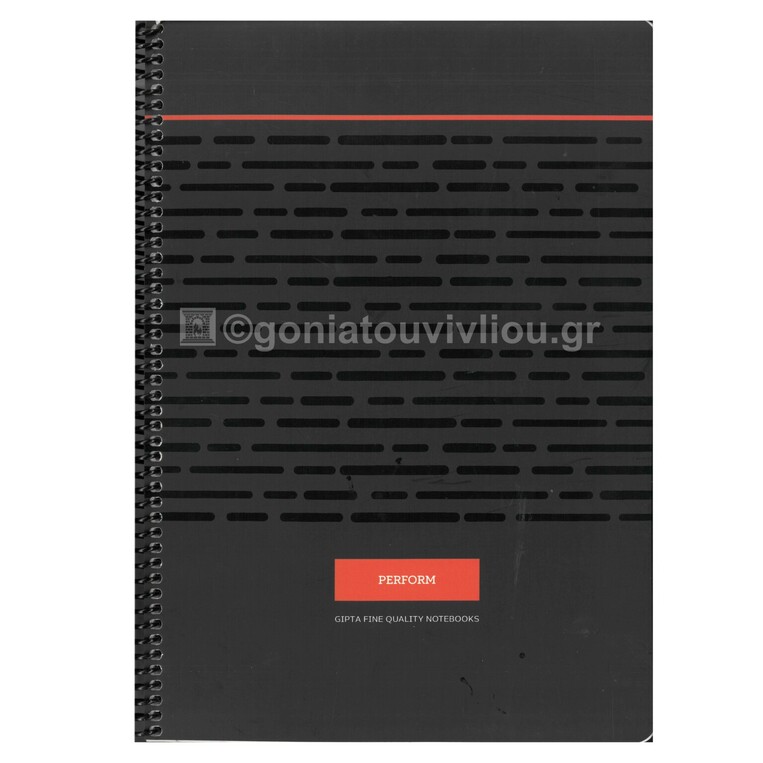 UNIPAP GIPTA ΤΕΤΡΑΔΙΟ ΣΠΙΡΑΛ A4 (21x29,7cm) 1 ΘΕΜΑΤΟΣ 300φ ΠΕΡΦΟΡΕ PERFORM ΠΟΡΤΟΚΑΛΙ 35730