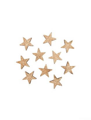 RAYHER ΞΥΛΙΝΑ ΑΣΤΕΡΙΑ ΜΕ ΓΚΛΙΤΕΡ ΧΡΥΣΑ ΣΕΤ 10ΤΜΧ 4446298617