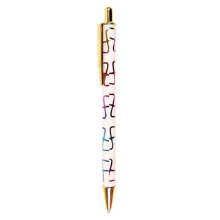 CRESCO LOOP ΣΤΥΛΟ ΜΕ ΚΟΥΜΠΙ 1.0mm ΑΣΠΡΟ (ΜΠΛΕ ΓΡΑΦΗ)
