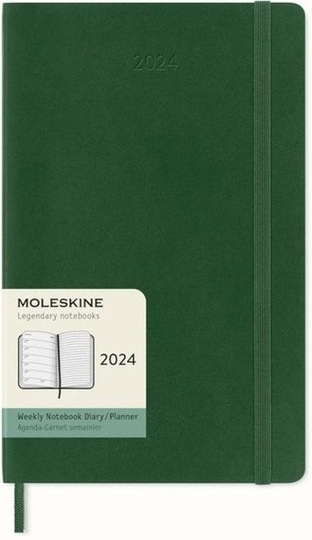 2024 ΗΜΕΡΟΛΟΓΙΟ MOLESKINE LARGE (13x21cm) SOFT COVER MYRTLE GREEN WEEKLY DIARY (ΕΒΔΟΜΑΔΙΑΙΟ ΗΜΕΡΟΛΟΓΙΟ ΕΤΟΥΣ)