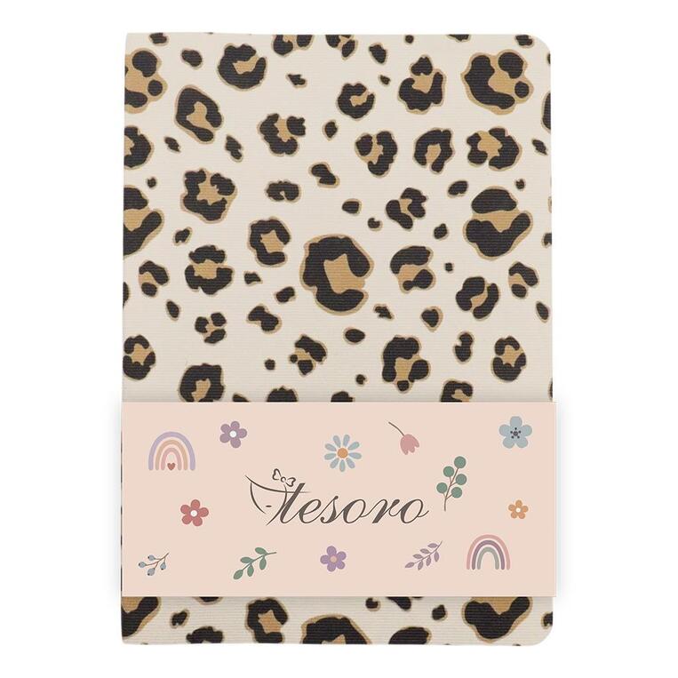 TESORO ΣΗΜΕΙΩΜΑΤΑΡΙΟ FLEXI DOTS 14x20cm 96φ ΜΕ ΓΡΑΜΜΕΣ ΚΑΦΕ ANIMAL PRINT 582407