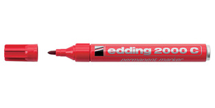 EDDING 2000C ΜΑΡΚΑΔΟΡΟΣ ΑΝΕΞΙΤΗΛΟΣ ΕΠΑΝΑΓΕΜΙΖΟΜΕΝΟΣ ΣΤΡΟΓΓΥΛΗ ΜΥΤΗ ΚΟΚΚΙΝΟΣ No2