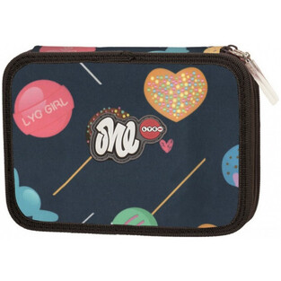 LYC SAC ΚΑΣΕΤΙΝΑ ΤΕΤΡΑΓΩΝΗ ΔΙΠΛΗ ΓΕΜΑΤΗ BE SWEET ΜΠΛΕ ΣΚΟΥΡΟ ΜΕ ΓΛΕΙΦΙΤΖΟΥΡΙΑ ΚΑΙ ΚΑΡΑΜΕΛΕΣ 81922