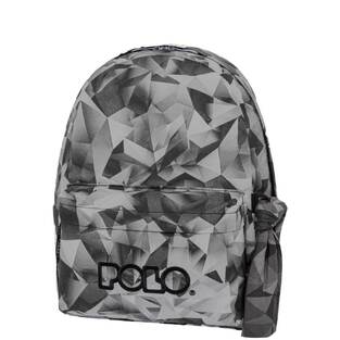 POLO ΣΧΟΛΙΚΗ ΤΣΑΝΤΑ ΣΑΚΙΔΙΟ ΠΛΑΤΗΣ ΜΕ ΜΑΝΤΗΛΙ 23lt SHAPES ΜΑΥΡΟ ΜΕ ΓΚΡΙ ΛΕΠΤΟΜΕΡΕΙΕΣ 901102 8336