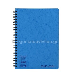 ΝΕΟΧΑΡΤ ΤΕΤΡΑΔΙΟ ΣΠΙΡΑΛ A4 (21x29,7cm) 4 ΘΕΜΑΤΩΝ 160φ MINIMAL ΓΑΛΑΖΙΟ 14602