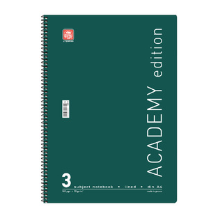 SPECIAL BY TYPOTRUST ΤΕΤΡΑΔΙΟ ΣΠΙΡΑΛ ACADEMY A4 (21x29,7cm) 3 ΘΕΜΑΤΩΝ 90φ ΠΡΑΣΙΝΟ