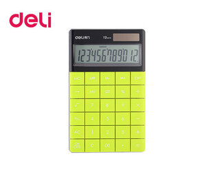 DELI ΑΡΙΘΜΟΜΗΧΑΝΗ ΠΛΑΚΕ ΜΕΓΑΛΗ 12 ΨΗΦΙΩΝ ΠΡΑΣΙΝΟ ΛΑΧΑΝΙ 2311589G