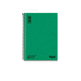 SKAG ΣΗΜΕΙΩΜΑΤΑΡΙΟ ΣΠΙΡΑΛ 10,5x14,8cm 2 ΘΕΜΑΤΩΝ 80φ No20 UNIVERSITY FOIL ΠΡΑΣΙΝΟ 120159
