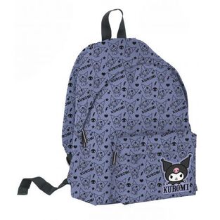 SANRIO ΣΧΟΛΙΚΗ ΤΣΑΝΤΑ ΣΑΚΙΔΙΟ ΠΛΑΤΗΣ LILA PATTERN KUROMI 252236