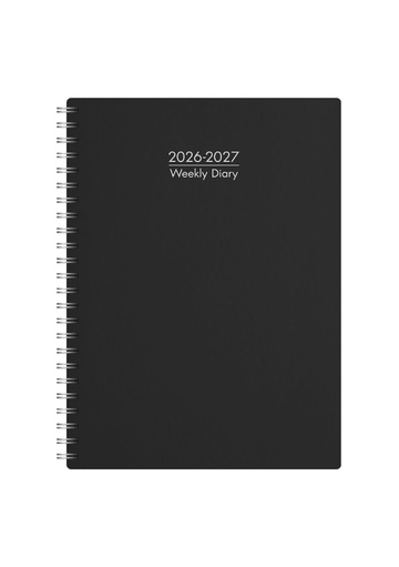 2026 2027 ΗΜΕΡΟΛΟΓΙΟ ΕΒΔΟΜΑΔΙΑΙΟ ΣΠΙΡΑΛ ΔΥΟ ΕΤΩΝ 17x24cm TEMPUS ΜΑΥΡΟ 63023 (ΛΙΝΑΡΔΑΤΟΣ)