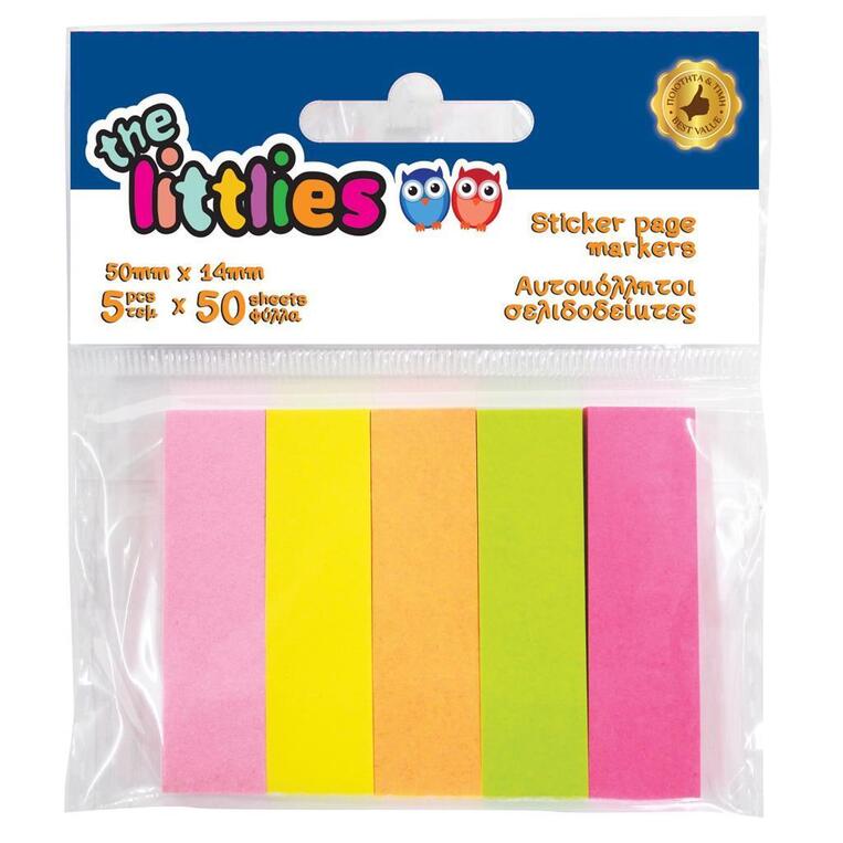 THE LITTLIES ΑΥΤΟΚΟΛΛΗΤΟΙ ΣΕΛΙΔΟΔΕΙΚΤΕΣ ΧΑΡΤΙΝΟΙ 5 ΧΡΩΜΑΤΑ 50φ 0646538