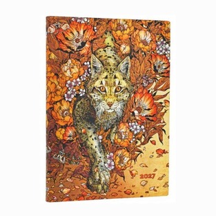 2027 ΗΜΕΡΟΛΟΓΙΟ ΕΒΔΟΜΑΔΙΑΙΟ PAPERBLANKS FLEXIS MIDI 13x18cm LYNX RISING FE20029