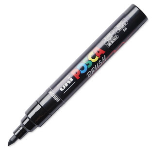 POSCA ΜΑΡΚΑΔΟΡΟΣ PC5BR BRUSH ΜΑΥΡΟ (BLACK)
