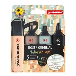 STABILO BOSS ORIGINAL ΣΕΤ 4 ΧΡΩΜΑΤΑ ΜΑΡΚΑΔΟΡΟΙ ΥΠΟΓΡΑΜΜΙΣΗΣ NATURE 70425