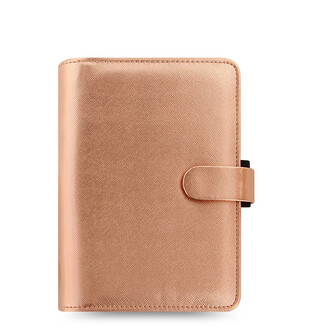FILOFAX PERSONAL SAFFIANO ROSE GOLD ORGANISER 022573