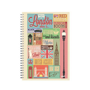 NEXT ΤΕΤΡΑΔΙΟ ΣΠΙΡΑΛ A4 (21x29,7cm) 2 ΘΕΜΑΤΩΝ 70φ TRAVEL LONDON 02889 3