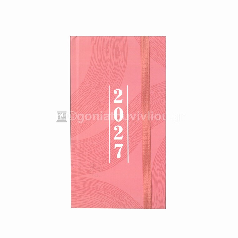 2027 ΗΜΕΡΟΛΟΓΙΟ ΕΒΔΟΜΑΔΙΑΙΟ ΑΤΖΕΝΤΑ 8x16cm MONOCHROME ΣΟΜΟΝ ΜΕ ΛΑΣΤΙΧΟ 587889 (TESORO)