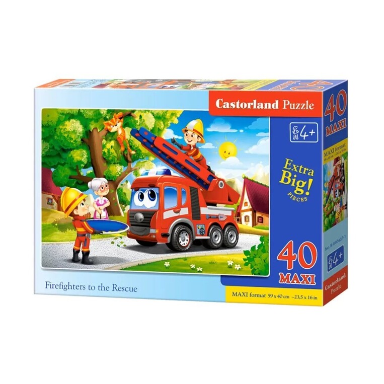 CASTORLAND ΠΑΖΛ MAXI 40 ΤΕΜΑΧΙΩΝ FIREFIGHTERS TO THE RESCUE 145Β040407