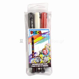 POSCA ΣΕΤ ΜΑΡΚΑΔΟΡΟΙ ΔΙΑΦΟΡΑ ΧΡΩΜΑΤΑ PC-1MR 3τεμ