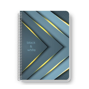 BLACK AND WHITE ΤΕΤΡΑΔΙΟ ΣΠΙΡΑΛ A4 (21x29,7cm) 2 ΘΕΜΑΤΩΝ 60φ METAL ΚΙΤΡΙΝΟ 16068