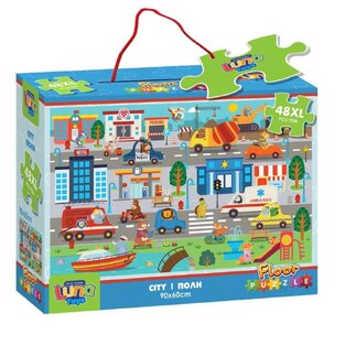 LUNA TOYS ΠΑΖΛ ΔΑΠΕΔΟΥ 48 ΤΕΜΑΧΙΩΝ ΠΟΛΗ 60x90cm 622312