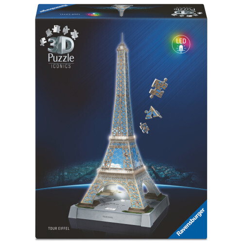 RAVENSBURGER ICONICS 3D ΠΑΖΛ 243τεμ Ο ΠΥΡΓΟΣ ΤΟΥ ΑΙΦΕΛ ΝΥΧΤΕΡΙΝΗ ΕΚΔΟΣΗ (ΠΕΡIΕΧΕΙ ΛΑΜΠΑ LED)12008024