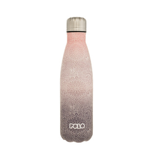 POLO ΠΑΓΟΥΡΙ ΜΠΟΥΚΑΛΙ ΘΕΡΜΟΣ STAINLESS STEEL 500ml GRADIENT 4 ΜΕ ΣΧΕΔΙΑ ΡΟΖ ΜΠΛΕ 949004 8412
