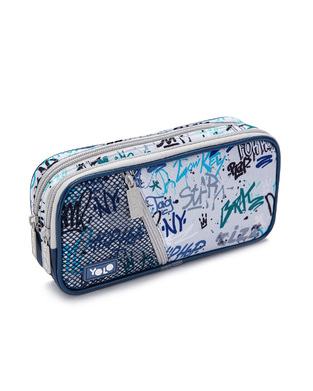 YOLO BOX ΚΑΣΕΤΙΝΑ ΒΑΡΕΛΑΚΙ ΤΕΤΡΑΓΩΝΗ ΜΕ 3 ΦΕΡΜΟΥΑΡ GRAFFITI GREY 90114