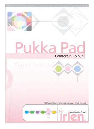 PUKKA PAD COMFORT IN COLOUR ΜΠΛΟΚ ΓΡΑΦΗΣ Α4 (21x29,7cm) ΡΙΓΕ ΡΟΖ ΜΕ ΤΡΥΠΕΣ ΚΑΙ ΠΕΡΙΘΩΡΙΟ IRLREF50ROSE