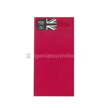 2026 ΗΜΕΡΟΛΟΓΙΟ ΑΤΖΕΝΤΑ LETTS ΕΒΔΟΜΑΔΙΑΙΟ 9x17cm VERONA SLIM RED 26081616