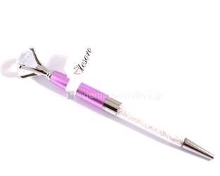 TESORO ΜΕΤΑΛΛΙΚΟ ΣΤΥΛΟ ΜΕ ΔΙΑΜΑΝΤΙ ΙΡΙΔΙΖΟΝ 0.7mm ΜΩΒ (ΜΠΛΕ ΓΡΑΦΗ) 582385