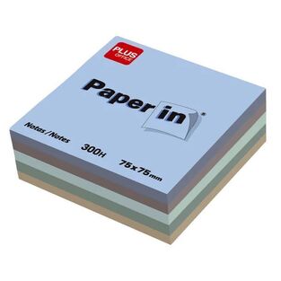 PLUS OFFICE ΑΥΤΟΚΟΛΛΗΤΑ ΧΑΡΤΑΚΙΑ ΚΥΒΟΣ 7,5x7,5cm 300φ MORANDI COLORS
