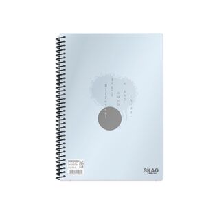 SKAG ΤΕΤΡΑΔΙΟ ΣΠΙΡΑΛ 17x25cm 2 ΘΕΜΑΤΩΝ 60φ UNIVERSITY PP ΔΙΑΦΑΝΕΣ ΕΞΩΦΥΛΛΟ ΓΑΛΑΖΙΟ 125628