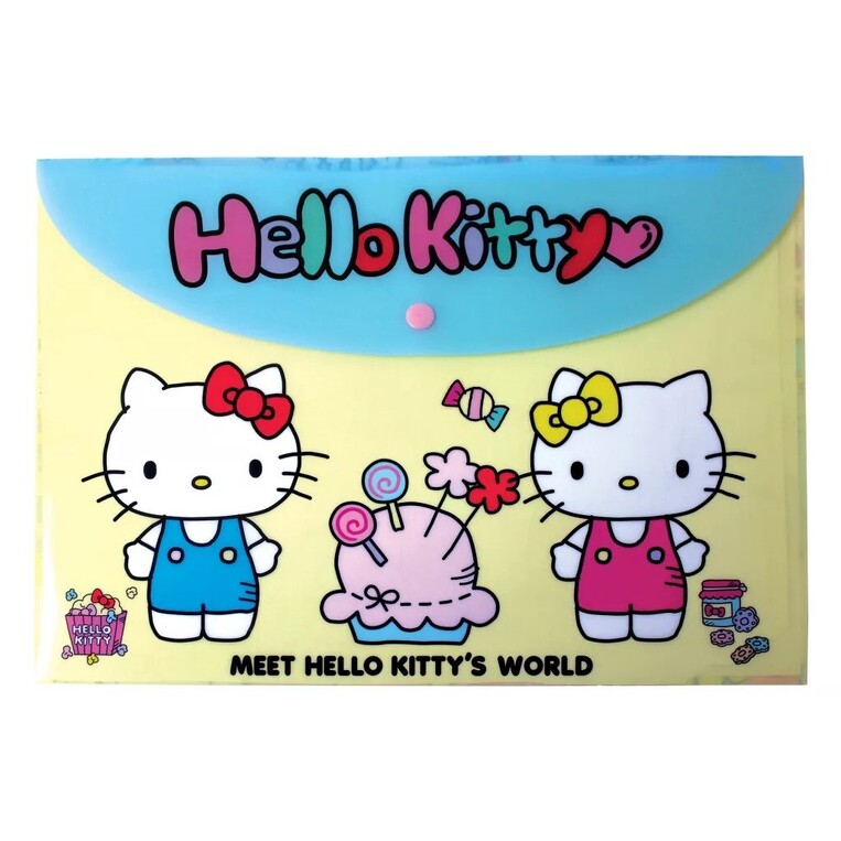 GIM ΦΑΚΕΛΟΣ ΜΕ ΚΟΥΜΠΙ ΠΛΑΣΤΙΚΟΣ A4 (21x29,7cm) HELLO KITTY 335 76580