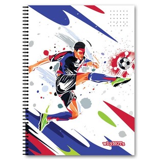 WHYNOTE ΤΕΤΡΑΔΙΟ ΣΠΙΡΑΛ 17x25cm 2 ΘΕΜΑΤΩΝ 60φ SPORTS ΠΟΔΟΣΦΑΙΡΟ 810515