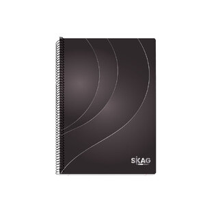 SKAG ΤΕΤΡΑΔΙΟ ΣΠΙΡΑΛ A4 (21x29,7cm) 4 ΘΕΜΑΤΩΝ 120φ SILVER ΜΠΟΡΝΤΟ ΑΣΗΜΙ 303309