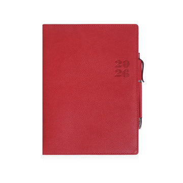2026 ΗΜΕΡΟΛΟΓΙΟ ΗΜΕΡΗΣΙΟ 17x25cm ΚΟΚΚΙΝΟ ΜΕ ΘΗΚΗ ΚΑΙ ΣΤΥΛΟ 041 (EKDOSIS)