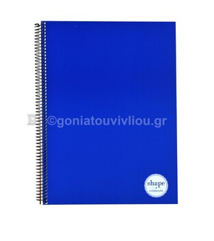 SHAPE ΤΕΤΡΑΔΙΟ ΣΠΙΡΑΛ A4 (21x29,7cm) 1 ΘΕΜΑΤΟΣ 30φ PAN TONE ΜΠΛΕ PA1201